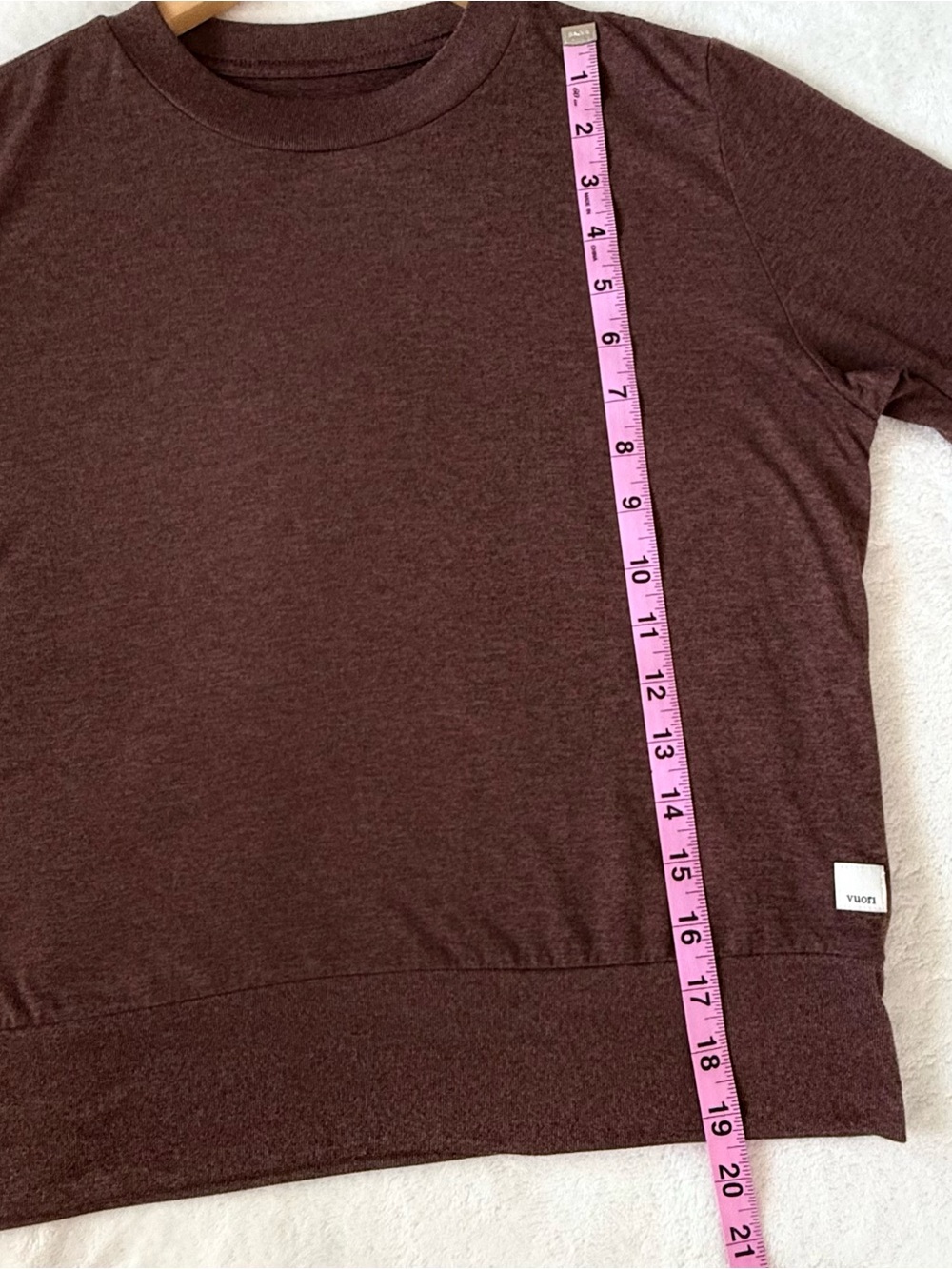 Vuori Daydream Crew Long Sleeve Top - Mulberry Heather - Size XS (EUC) - Picture 11 of 13
